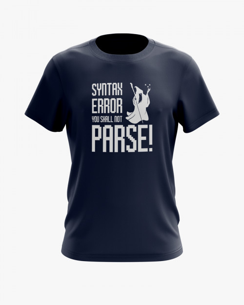 Футболка чоловіча з написом Syntax error you shall not parse Футболка чоловіча з написом Syntax error you shall not parse