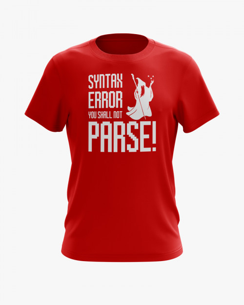 Футболка чоловіча з написом Syntax error you shall not parse Футболка чоловіча з написом Syntax error you shall not parse