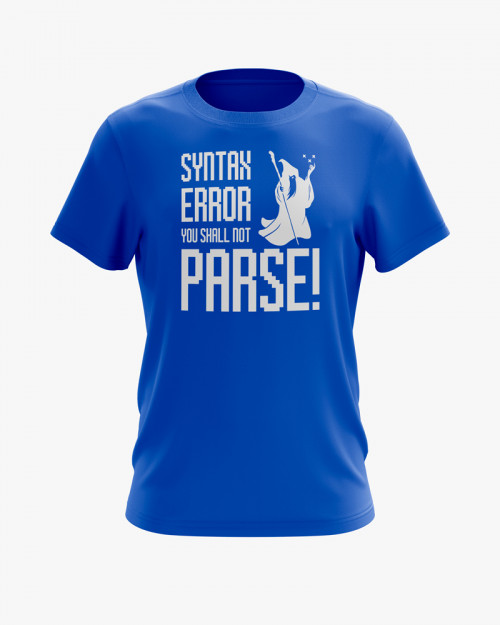 Футболка чоловіча з написом Syntax error you shall not parse Футболка чоловіча з написом Syntax error you shall not parse
