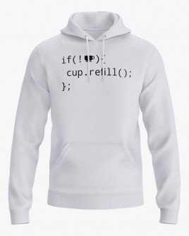Худі чоловічий з написом Cup refill
