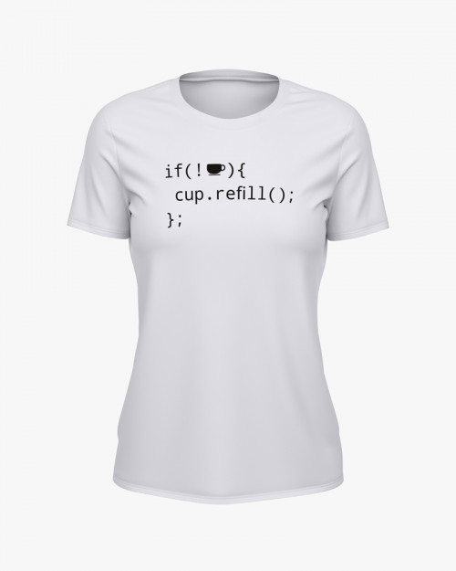 Футболка жіноча з написом Cup refill Футболка жіноча з написом Cup refill