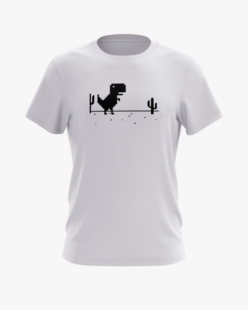 Футболка чоловіча з написом Chrome dinosaur Футболка чоловіча з написом Chrome dinosaur