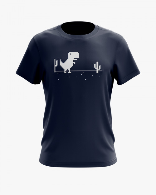 Футболка чоловіча з написом Chrome dinosaur Футболка чоловіча з написом Chrome dinosaur