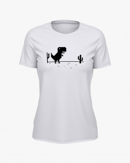 Футболка жіноча з написом Chrome dinosaur