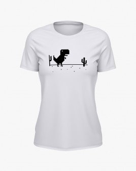 Футболка жіноча з написом Chrome dinosaur