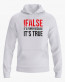 Худі жіночий з написом !False = True Худі жіночий з написом !False = True