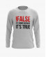 Світшот чоловічий з написом !False = True Світшот чоловічий з написом !False = True