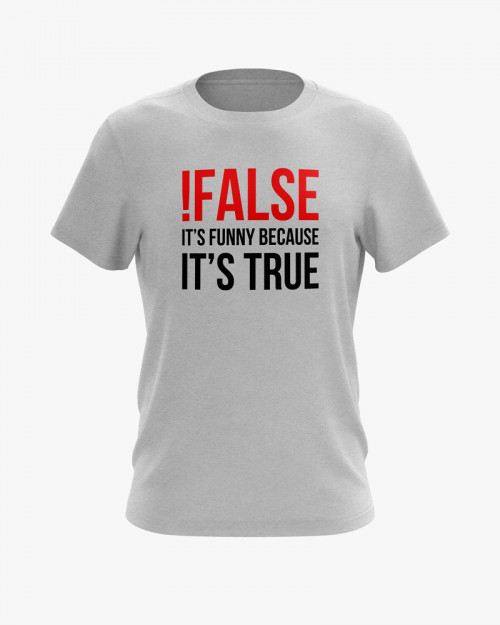Футболка чоловіча з написом !False = True Футболка чоловіча з написом !False = True
