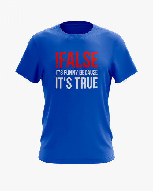 Футболка чоловіча з написом !False = True Футболка чоловіча з написом !False = True