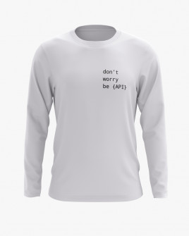 Світшот чоловічий з написом Don’t worry be API