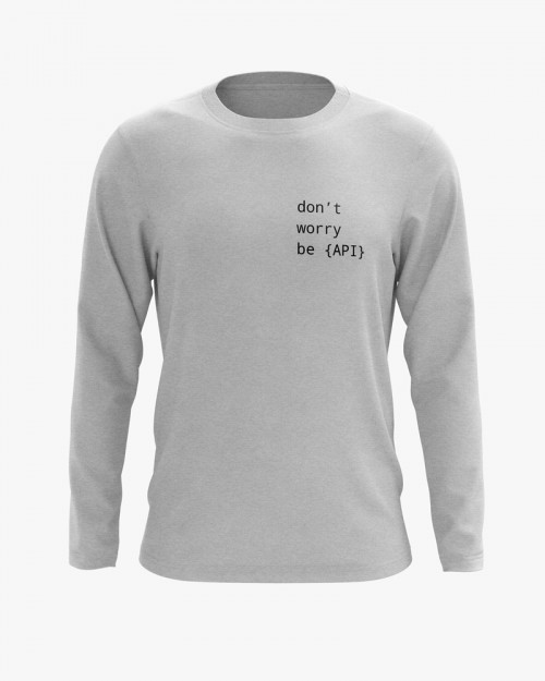 Світшот чоловічий з написом Don’t worry be API Світшот чоловічий з написом Don’t worry be API