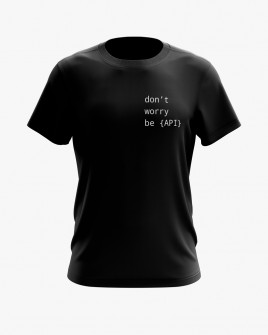 Футболка чоловіча з написом Don’t worry be API
