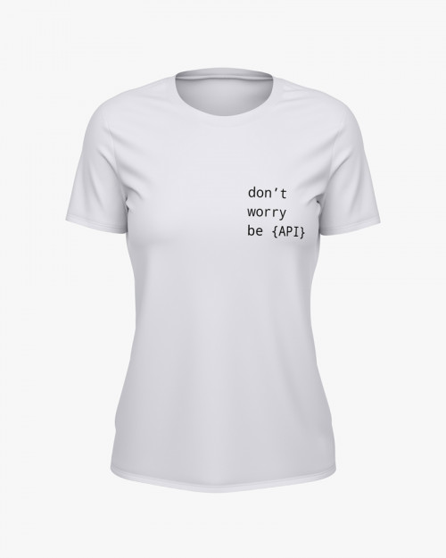 Футболка жіноча з написом Don’t worry be API Футболка жіноча з написом Don’t worry be API