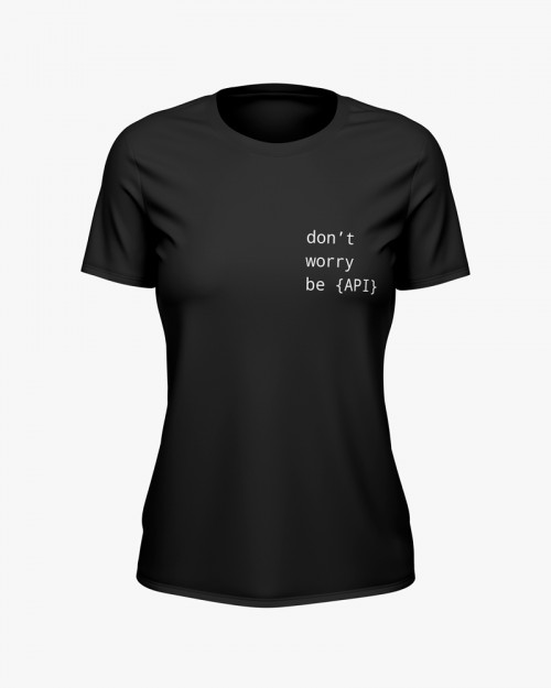 Футболка жіноча з написом Don’t worry be API Футболка жіноча з написом Don’t worry be API