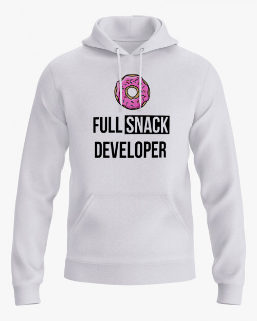 Худі чоловічий з принтом Full snack developer Худі чоловічий з принтом Full snack developer