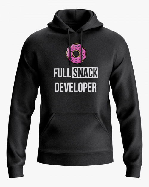 Худі чоловічий з принтом Full snack developer Худі чоловічий з принтом Full snack developer