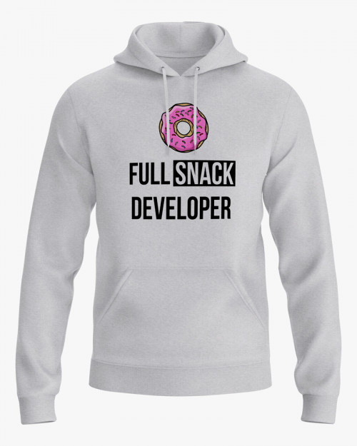 Худі чоловічий з принтом Full snack developer Худі чоловічий з принтом Full snack developer