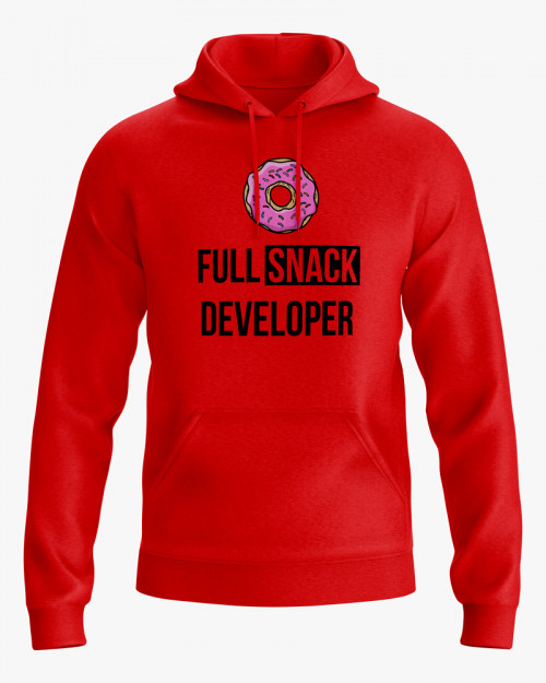 Худі чоловічий з принтом Full snack developer Худі чоловічий з принтом Full snack developer