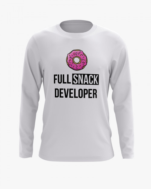 Світшот чоловічий з принтом Full snack developer Світшот чоловічий з принтом Full snack developer
