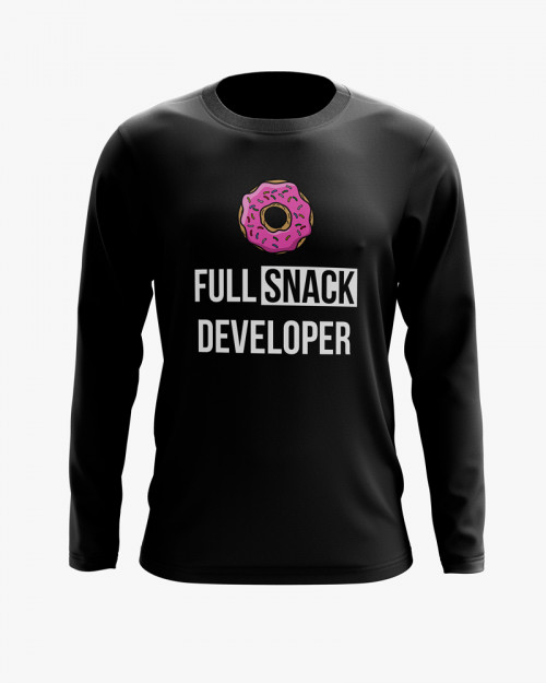 Світшот чоловічий з принтом Full snack developer Світшот чоловічий з принтом Full snack developer