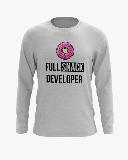 Світшот чоловічий з принтом Full snack developer Світшот чоловічий з принтом Full snack developer