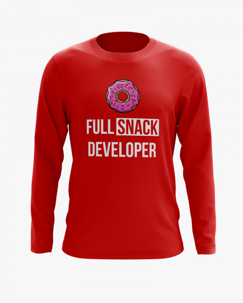 Світшот чоловічий з принтом Full snack developer Світшот чоловічий з принтом Full snack developer