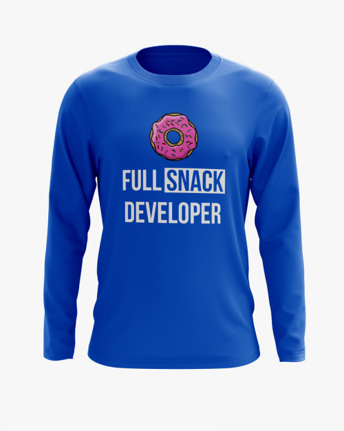Світшот чоловічий з принтом Full snack developer Світшот чоловічий з принтом Full snack developer