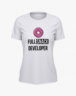 Футболка жіноча з принтом Full snack developer