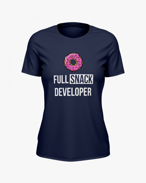 Футболка жіноча з принтом Full snack developer Футболка жіноча з принтом Full snack developer
