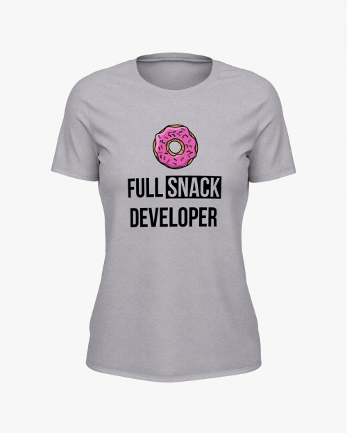 Футболка жіноча з принтом Full snack developer Футболка жіноча з принтом Full snack developer