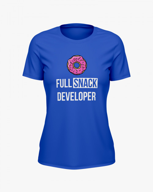 Футболка жіноча з принтом Full snack developer Футболка жіноча з принтом Full snack developer
