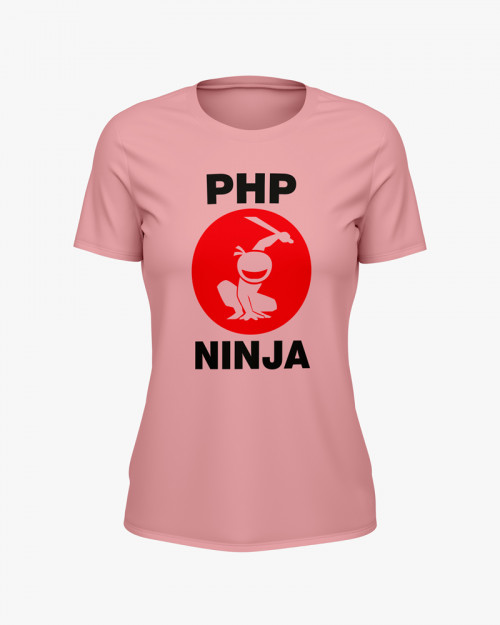 Футболка жіноча з принтом PHP Ninja Футболка жіноча з принтом PHP Ninja