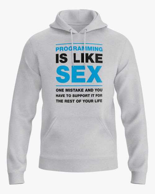 Худі чоловічий з написом Programming is like sex Худі чоловічий з написом Programming is like sex