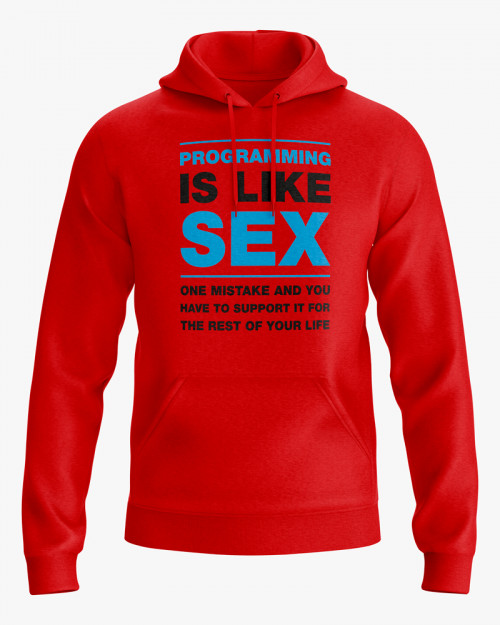 Худі жіночий з написом Programming is like sex Худі жіночий з написом Programming is like sex