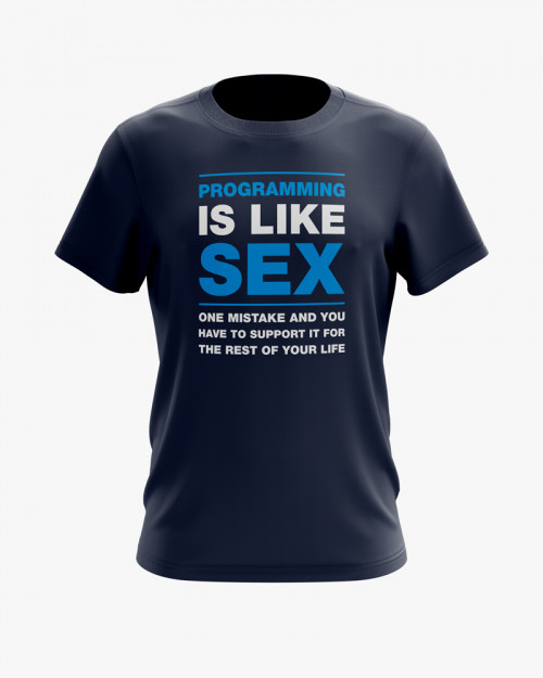 Футболка чоловіча з написом Programming is like sex Футболка чоловіча з написом Programming is like sex