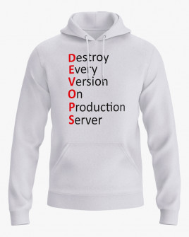 Худі чоловічий з написом DEVOPS V23