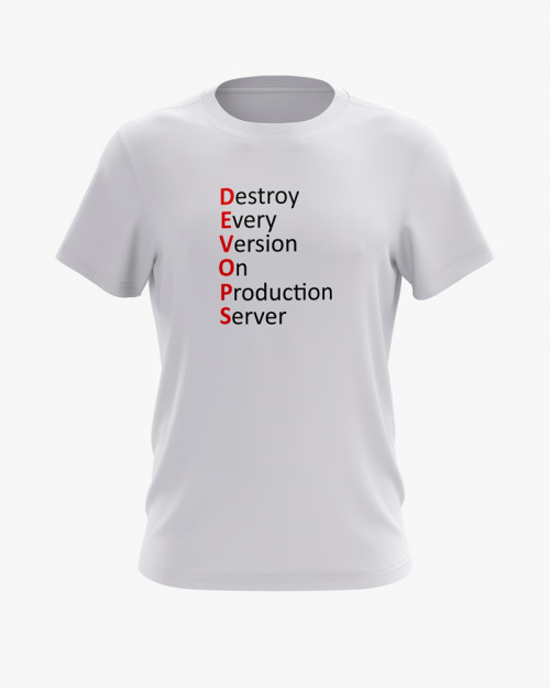 Футболка чоловіча з написом DEVOPS V23 Футболка чоловіча з написом DEVOPS V23