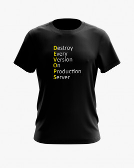 Футболка чоловіча з написом DEVOPS V23