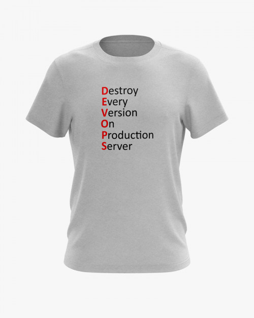 Футболка чоловіча з написом DEVOPS V23 Футболка чоловіча з написом DEVOPS V23
