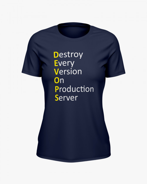 Футболка жіноча з написом DEVOPS V23 Футболка жіноча з написом DEVOPS V23