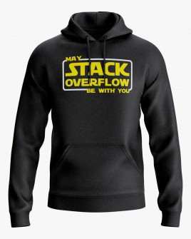 Худі жіночий з написом May Stackoverflow be with you
