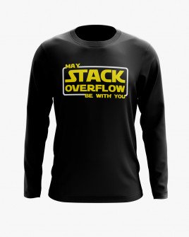 Світшот чоловічий з написом May Stackoverflow be with you