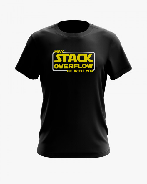 Футболка чоловіча з написом May Stackoverflow be with you Футболка чоловіча з написом May Stackoverflow be with you