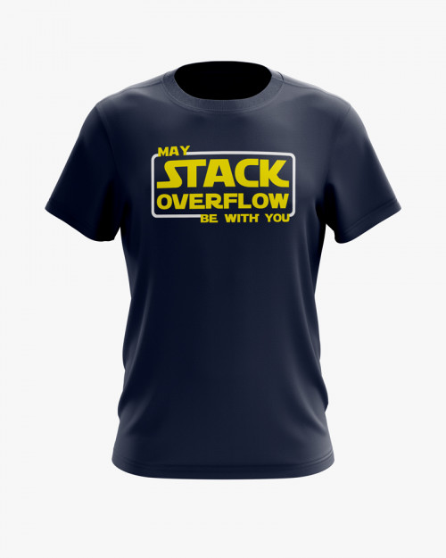 Футболка чоловіча з написом May Stackoverflow be with you Футболка чоловіча з написом May Stackoverflow be with you