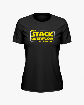 Футболка жіноча з написом May Stackoverflow be with you