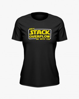 Футболка жіноча з написом May Stackoverflow be with you