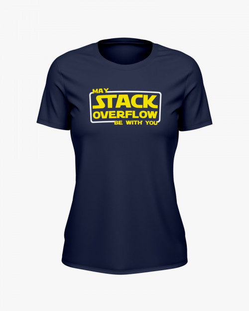 Футболка жіноча з написом May Stackoverflow be with you Футболка жіноча з написом May Stackoverflow be with you