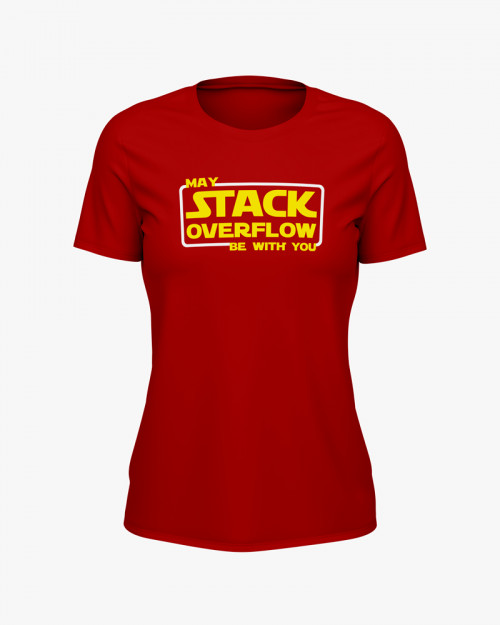 Футболка жіноча з написом May Stackoverflow be with you Футболка жіноча з написом May Stackoverflow be with you
