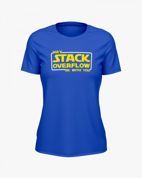 Футболка жіноча з написом May Stackoverflow be with you Футболка жіноча з написом May Stackoverflow be with you