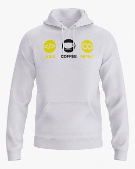 Худі жіночий з принтом Code Coffee Repeat